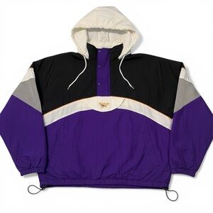 Vintage Reebok 80s Colorblock Pullover Windbreaker Anorak Jacket XL